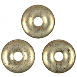 Pendentif Donut en Pyrite