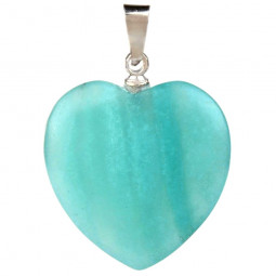Pendentif Coeur en Amazonite