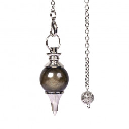 Pendule Séphoroton en Obsidienne Dorée
