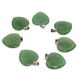 Pendentif Coeur en Aventurine Verte
