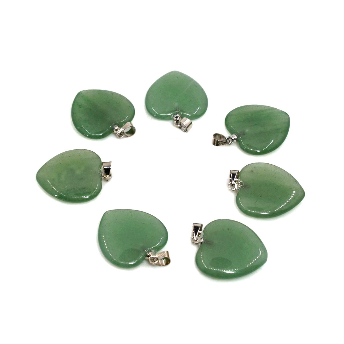 Pendentif Coeur en Aventurine Verte