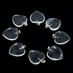 Pendentif Coeur en Cristal de Roche