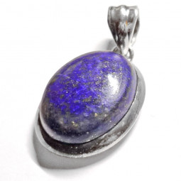 Pendentif Cabochon en Lapis-Lazuli et Argent