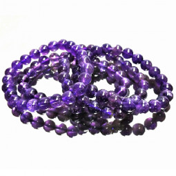 Bracelet Boules en Améthyste Vibrations Cristallines