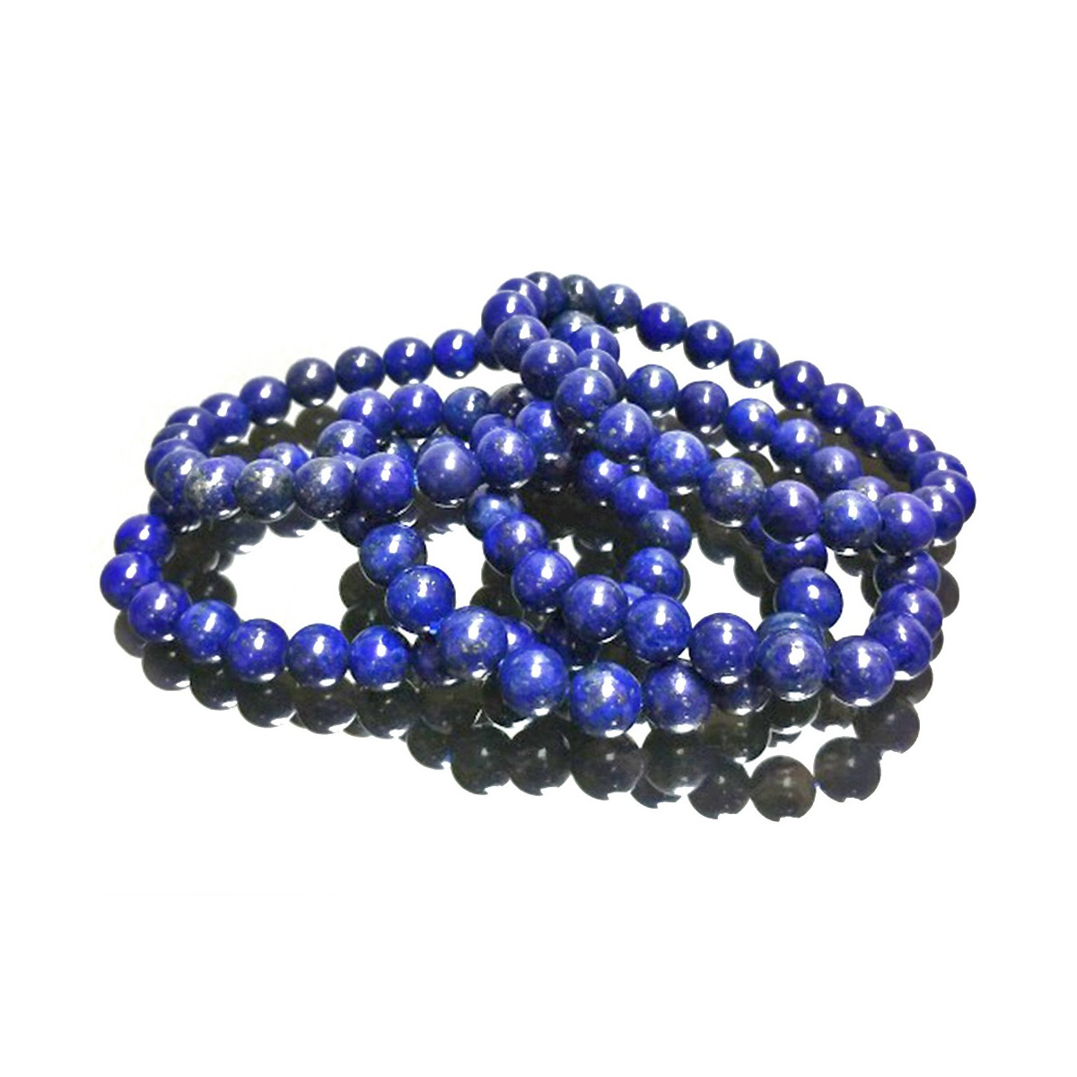 Bracelet Boules en Lapis-Lazuli Vibrations Cristallines