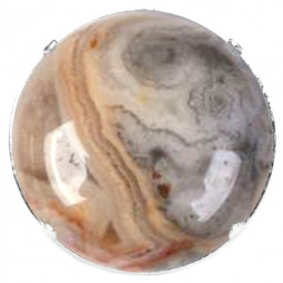 Bague Argent & Agate Crazy Lace Ronde