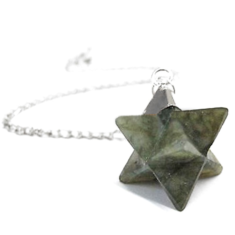 Pendule Merkaba en Labradorite