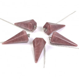 Pendule Cône en Quartz Hématoïde