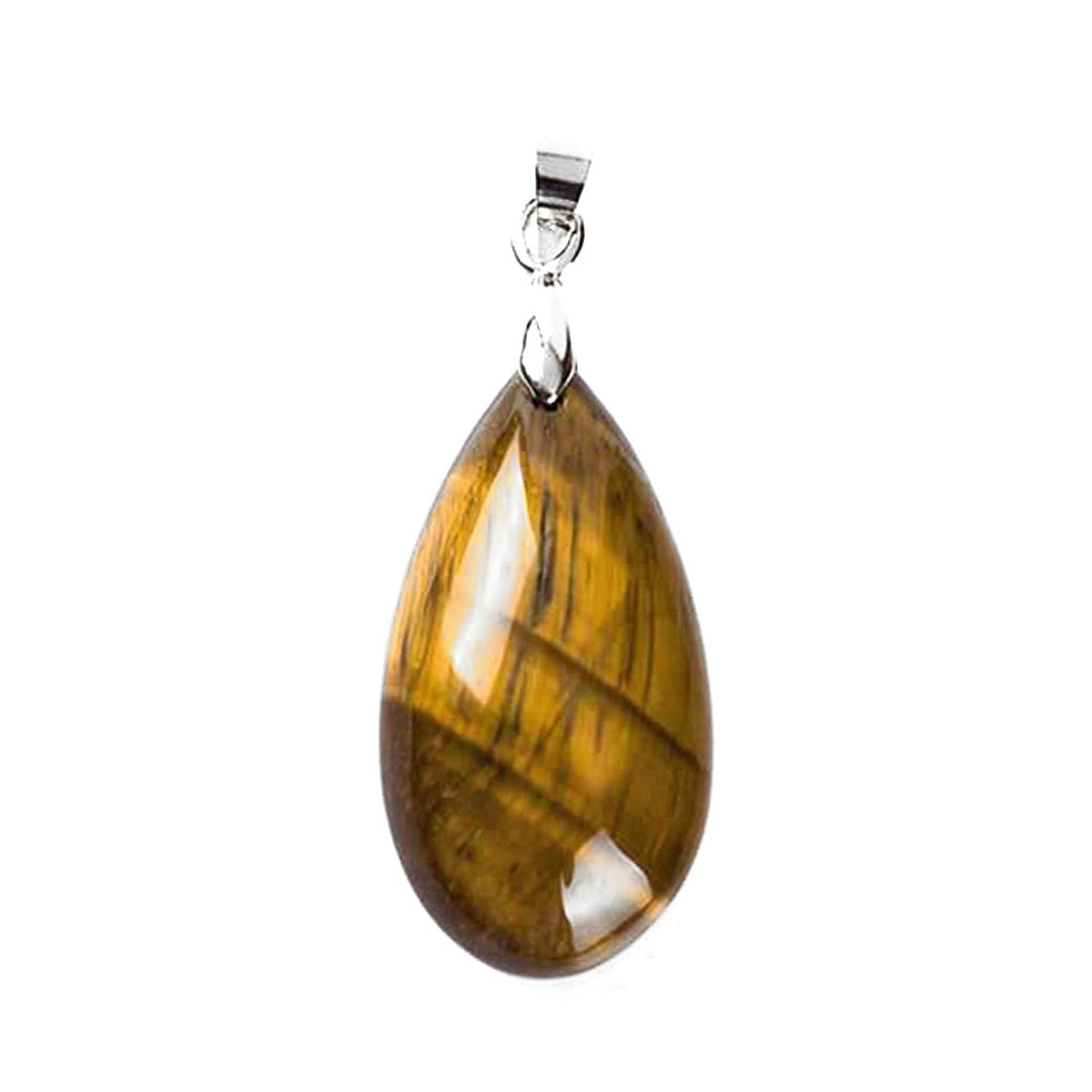 Pendentif Rectangle œil De Tigre 6.1x2.4 Cm - Neuf Sans Emballage, Parfait état