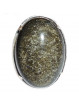 Bague en Obsidienne Dorée et Argent