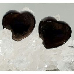 Coeur en Quartz Fumé
