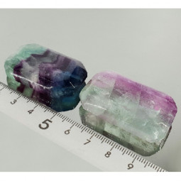 Pendentif Percé en Fluorite Multicolore