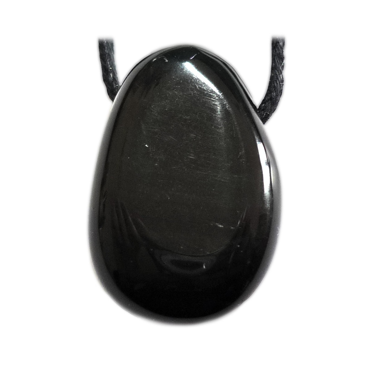 Pendentif Percé en Obsidienne Noire Vibrations Cristallines