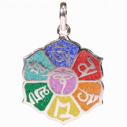 Pendentif Mantra 7 Chakras en Laiton