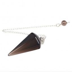 Pendule Cône en Quartz Fumé