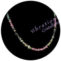 Collier Baroque en Tourmaline Multicolore Vibrations Cristallines