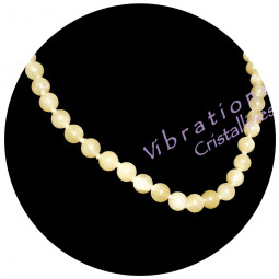 Collier Boules en Calcite Jaune
