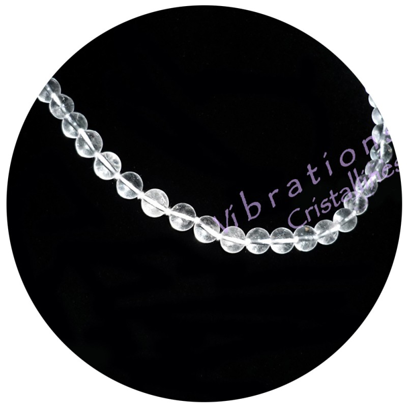 Collier Boules en Cristal de Roche