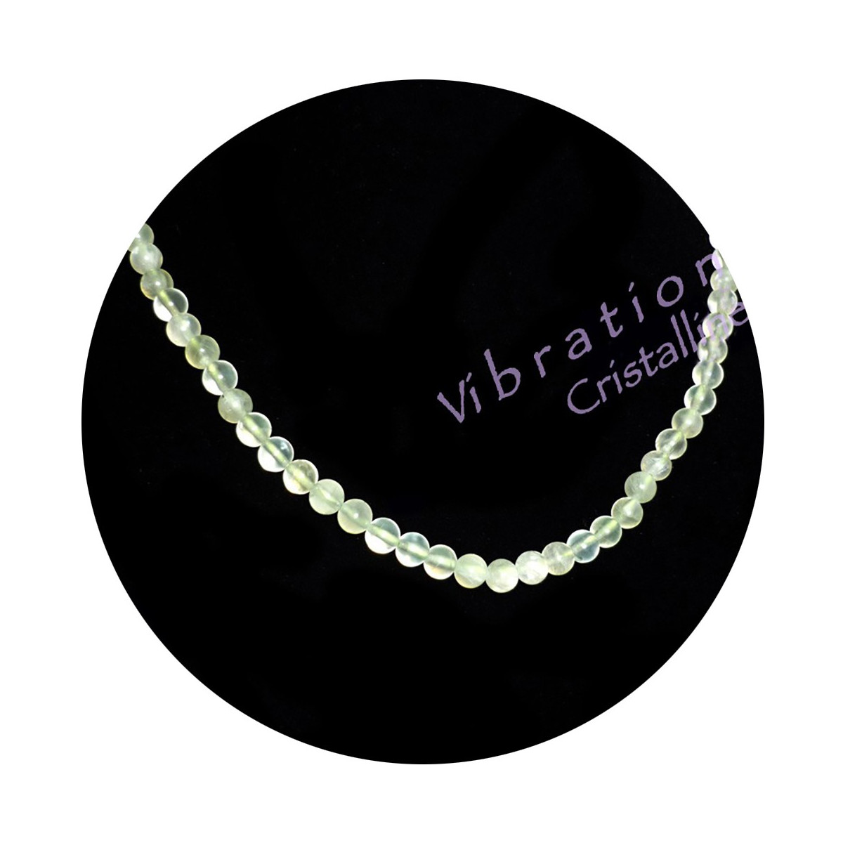 Collier en Préhnite - Boules de 6 mm