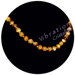 Collier Boules en Oeil de Tigre