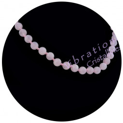 Collier Boules en Quartz Rose