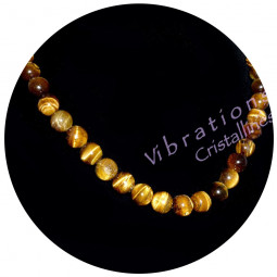 Collier Boules en Oeil de Tigre