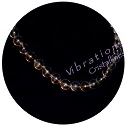Collier Boules en Quartz Fumé