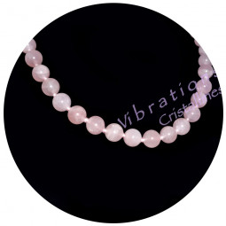Collier Boules en Quartz Rose