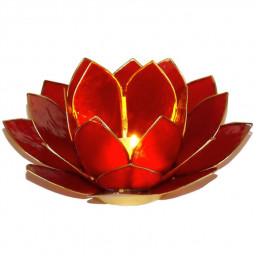 Bougeoir Photophore Lotus Rouge