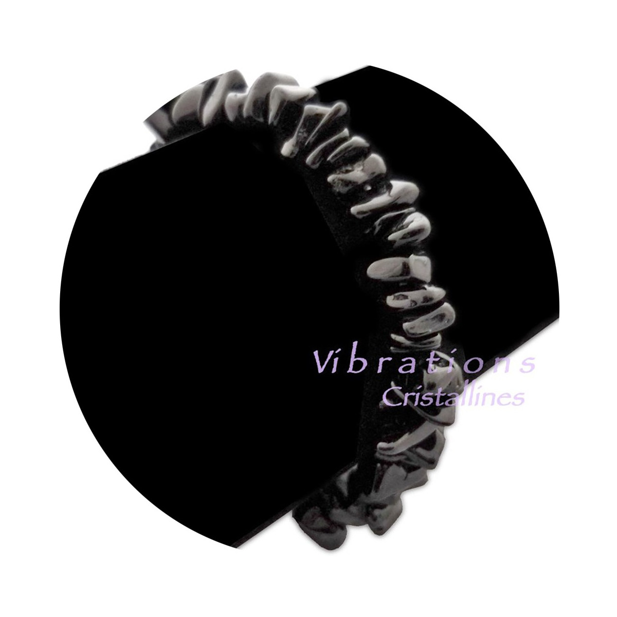 Bracelet Baroque en Obsidienne Noire