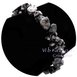 Bracelet Baroque en Obsidienne Neige
