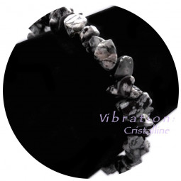 Bracelet en Obsidienne Neige de Style Baroque