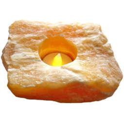 Photophore en Calcite Orange