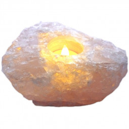 Photophore en Quartz Rose