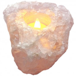 Photophore en Quartz Rose