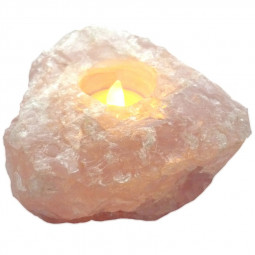 Photophore en Quartz Rose