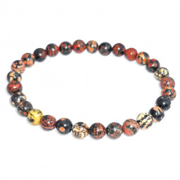 Bracelet Boules en Jaspe Léopard