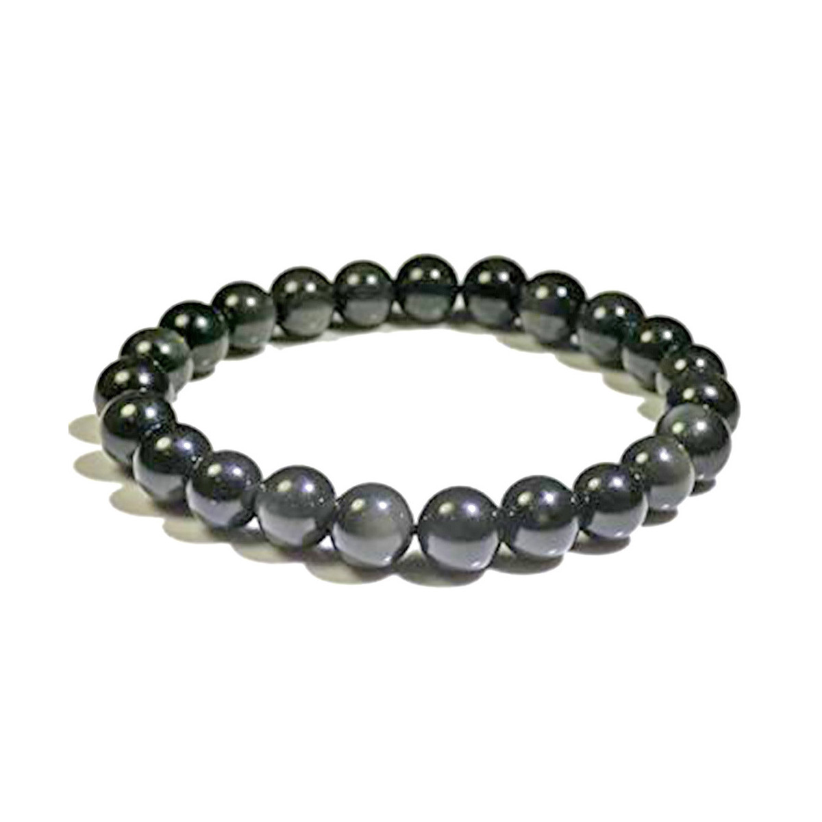 Bracelet Boules en Obsidienne Oeil Céleste