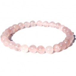 Bracelet Boules en Quartz Rose