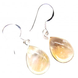 Boucles d'Oreilles en Citrine & Argent