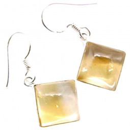 Boucles d'Oreilles en Citrine & Argent