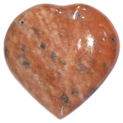 Coeur en Calcite Orange