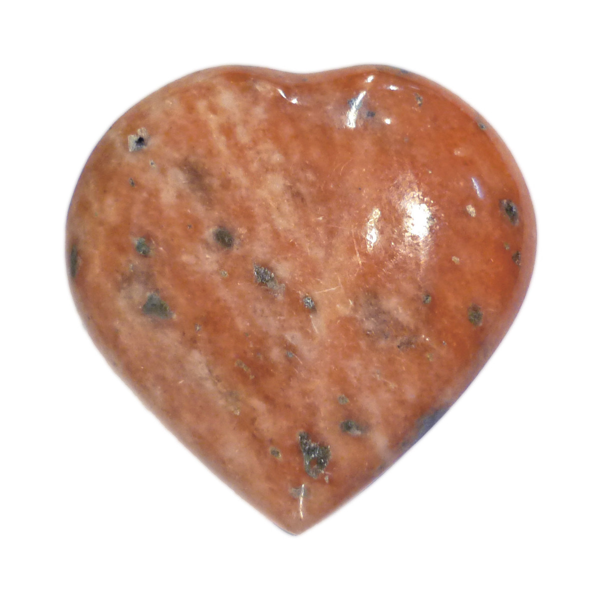 Coeur en Calcite Orange