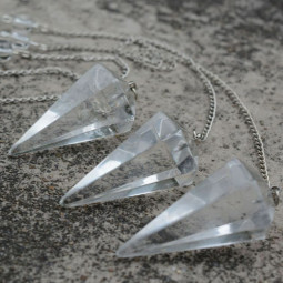 Pendule Cône en Cristal de Roche