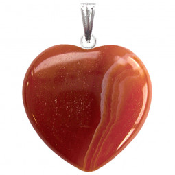 Pendentif Coeur en Cornaline