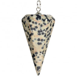 Pendule Cône en Jaspe Dalmatien