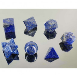 7 Solides de Platon en Lapis-Lazuli