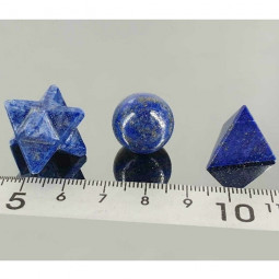 7 Solides de Platon en Lapis-Lazuli