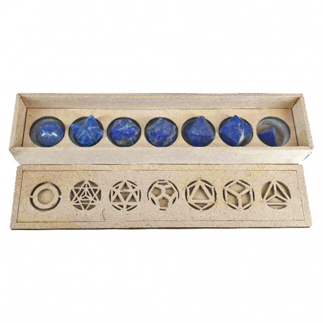 7 Solides de Platon en Lapis-Lazuli