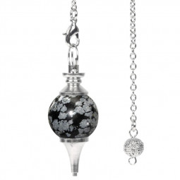 Pendule Séphoroton en Obsidienne Neige